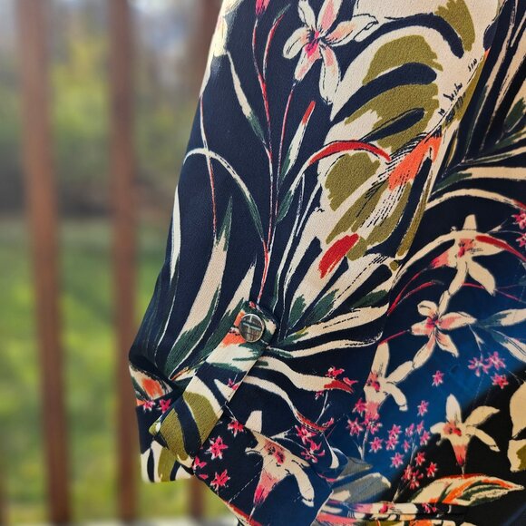 ZARA Tropical Print Blazer, L - Picture 2 of 8